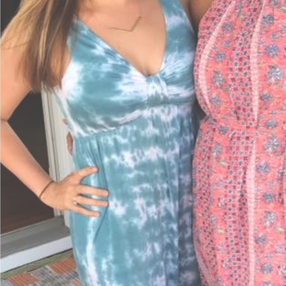 Maxi, tie dye dress! Blue size medium